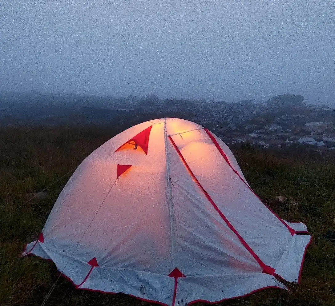 Ultralight camping white tent 2 Person 4 Season feedback from customer