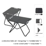foldable camping table tactical portable multifunctional combination table black