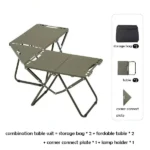 foldable camping table tactical portable multifunctional combination table green