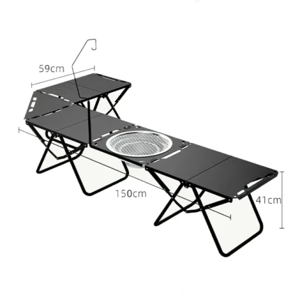 foldable camping table tactical table portable multifunctional barbecue table