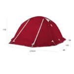 ultra light best camping hiking adventure tent 2 person 4 seaon red color