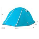 ultra light camping hiking light weight tent 3 person 4 seaon blue