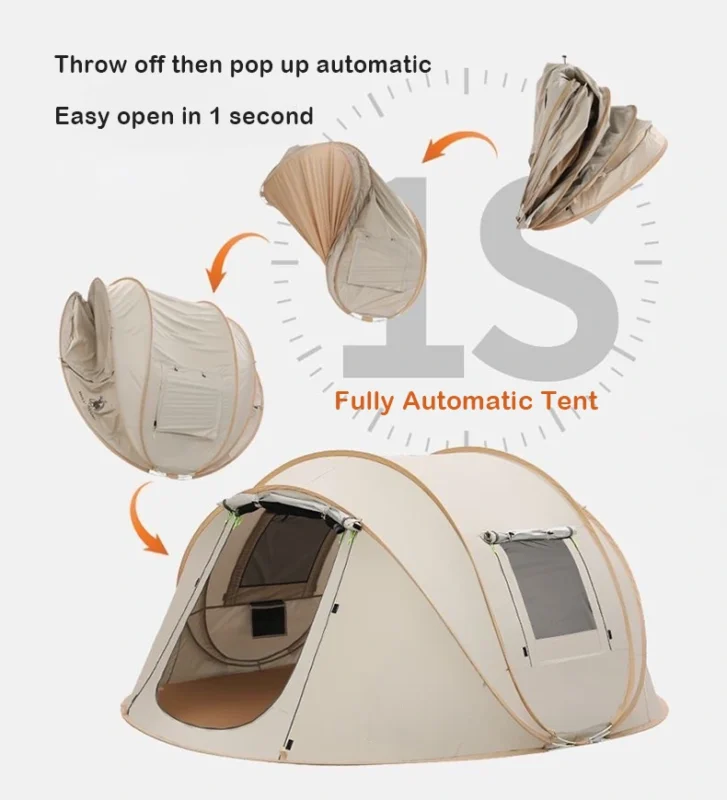 best instant camping tent automatic pop up tent portable waterproof camping tent, fully automatic tent for sale