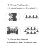 instant camping automatic pop up portable tent capacity