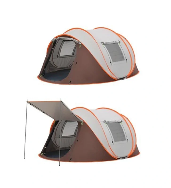 Bestes Instant-Campingzelt, automatisches Pop-up-Zelt, tragbares, wasserdichtes Campingzelt zum Verkauf - braun