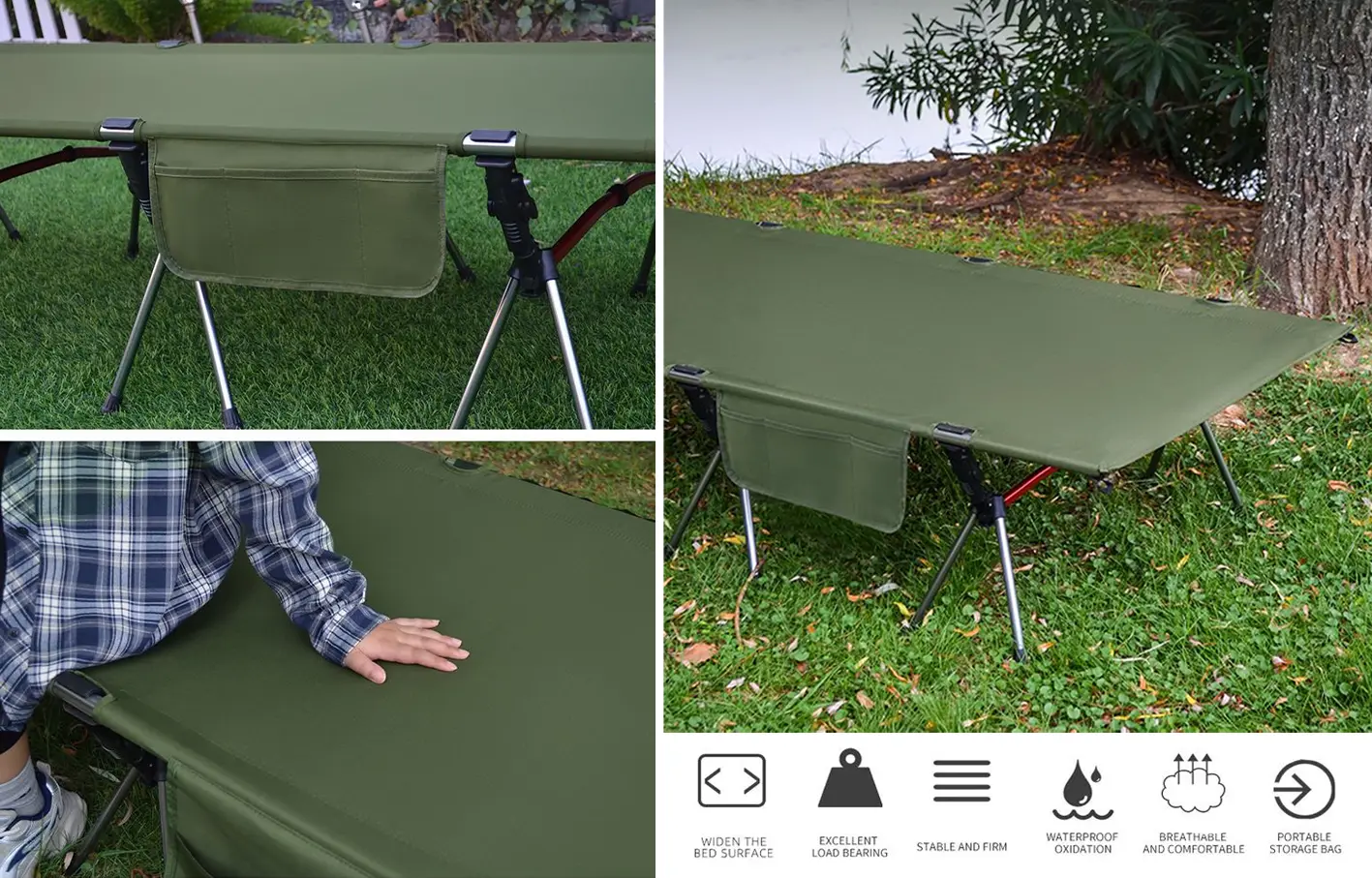 advantage of our backpacking camping sleeping bed cot for adults 3