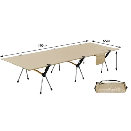 lightweight fodable sleeping camping cot for adults white color