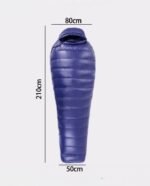 size of down sleeping bag